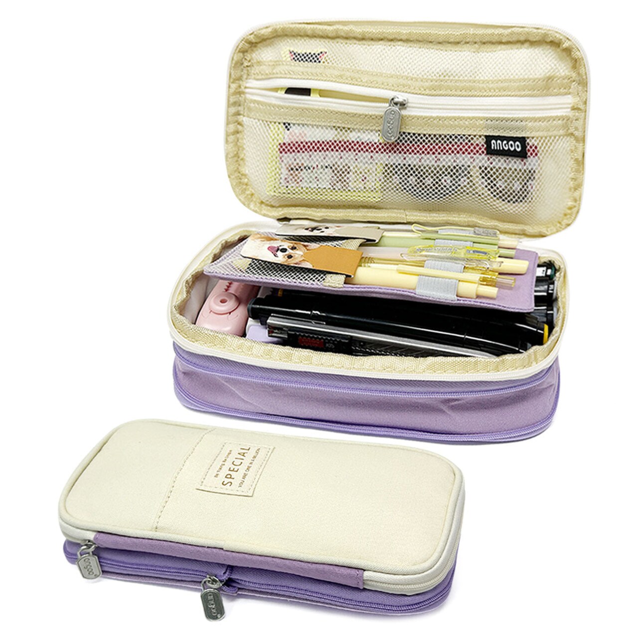 Wrapables Large Capacity Pencil Case, Expandable Pencil Pouch for Stationery Tools